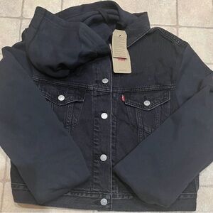 Levi's Black Jean Jacket with Hood